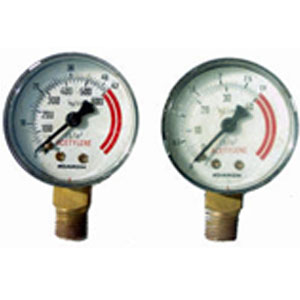 Oxygen / Acetylene / Halon / Hydrogen  pressure gauges